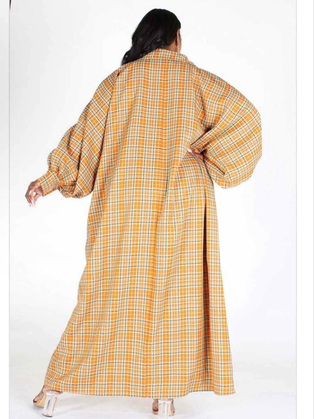 💥LONG SLEEVE OVERSIZED BUTTON DOWN SHIRT DRESS COAT WITH MATCHING SHORTS SET💥 - Picture 3 of 7